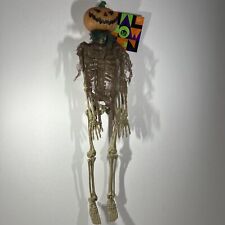 Halloween pumpkin jack-o'-lantern Head skeleton hanging scary prop Scarecrow 16” picture