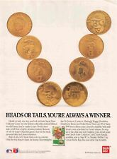 Print Ad - Ban Dai Sport Stars Coins Jose Canseco Don Mattingly  1990S Vtg 8X11 picture