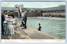 1910-20's AVON BY THE SEA SWIMMING POOL PUBL C. D. SNYDER REAL ESTATE POSTCARD picture