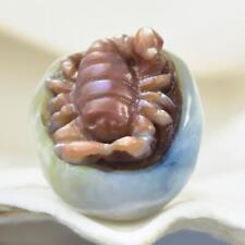 GIANT South Sea Baroque Pearl & Carved Mother-of-Pearl Shell Scorpion 4.61 g picture