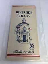 1950’s Map Of Riverside County Automobile Club of Southern California Map picture