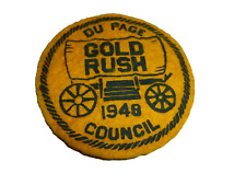 Vintage Du Page Council Patch 1948 Gold Rush BSA Boy Scouts FELT picture