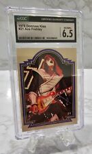 1978 Graded Kiss Card # 21 Donruss Ace Frehley Ex / NM+ CGC Rock Music Guitar picture
