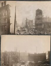 3 RARE Lg Photos - Fire Disaster - Schantz Company Rochester NY ca 1915 picture