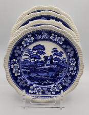 Copeland Spode's Tower Blue Gadroon Dinner Plates Roughly  10 5/8