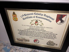 11TH ARMORED CAVALRY REGIMENT / COMMEMORATIVE - CERTIFICATE OF COMMENDATION picture