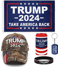 Unique America Trump 2024 Supporter Kit | Trump 2024 Flag | Trump 2024 Hat | Tru picture