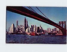 Postcard Brooklyn Bridge Spanning the East River New York USA picture