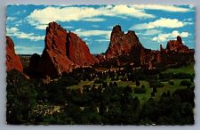 Postcard Garden of the Gods Vista Pikes Peak Colorado Springs Sanborn c1950s UNP picture