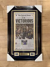Michigan Wolverines 2024 CFP Detroit Free Press Newspaper front page Framed picture