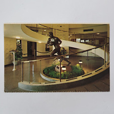 Pro Football Hall Of Fame Canton Ohio Vintage Postcard Jim Thorpe Lobby Statue picture