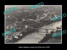 OLD 8x6 HISTORIC PHOTO SELMA ALABAMA AERIAL VIEW OF THE TOWN c1950 picture