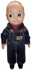 Vintage Buddy Lee Doll 1950's. Railroad Engineer/Union Made Denim Overall NO HAT picture