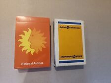 Vintage 1980s Airline Playing Cards British Caledonian and National Airlines New picture