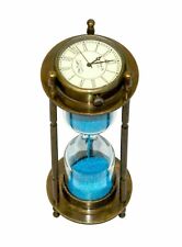 Antique Vintage Maritime Brass 5 Minute Sand Timer Nautical Hourglass Art Decor picture