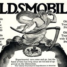 1904 Oldsmobile Auto Print Ad Father Time Olds Touring Car Runabout Original 1A picture