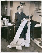 1937 Sen Edward R Burke N.E, Petitions Opposing Roosevelt Politics Photo 8X10 picture