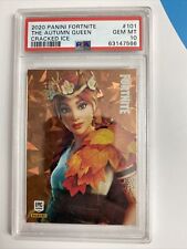 2020 Panini Fortnite Autumn Queen #101 Cracked Ice / Crystal PSA 910- USA Print picture