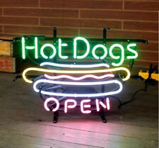 Hot Dogs Open Neon Light Sign 20