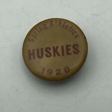 1928 Vtg Washington Huskies Spring Athletics Badge Button Pinback Whitehead  B9  picture