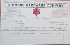 St. Louis, MO 1917 Color Letterhead Simmons Hardware Keen Kutter to Stanford, MT picture
