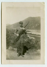 a5 Photo Young Soldier WWII 194's army Examiner stamp on back 701a picture