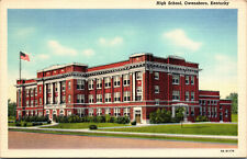 Vtg 1930's High School Building Owensboro Kentucky KY Linen Postcard picture