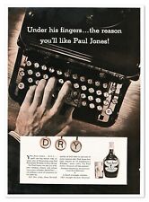 Print Ad Paul Jones Whiskey Typewriter Dry Vintage 1938 Advertisement picture