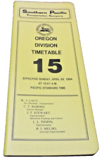 1984 SOUTHERN PACIFIC OREGON DIVISION EMPLOYEE TIMETABLE #15 picture