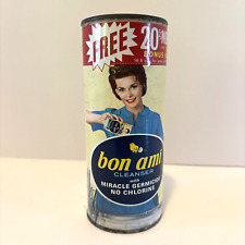 Vintage 50’s Bon Ami Cleanser Miracle Germicide Sealed Can Retro Decor USA picture