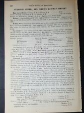 Original 1892 railroad report ☆ SYRACUSE GENEVA & CORNING RAILWAY Penn Yan NY  picture