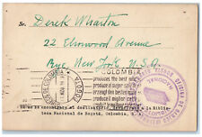 1933 National Library Bogotá-Colombia Stamp Posted Vintage Postcard picture