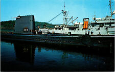 Vtg USS Sablefish SS-303 Naval Submarine Base New London Groton CT Postcard picture