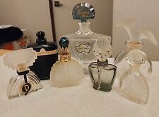 7 Vintage commercial crystal perfume bottles lot Shalimar Nuit de Noel Decadence picture