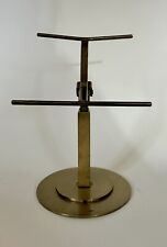Vintage M. GOLDSMITH Brass Adjustable SHOE STORE DISPLAY Stand Buffalo, NY picture