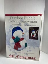 Mr. Christmas Outdoor Bubble Blowing Snowman Very Rare Works 2006 picture