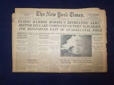 1942 NOV 6 NEW YORK TIMES - FLIERS HAMMER ROMMEL'S RETREATING ARMY - NP 6512 picture