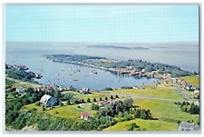 c1950's Airview Of Mackerel Cove Bailey Maine ME Unposted Vintage Postcard picture