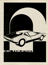 1972 de Tomaso Pantera Unique Illustration Classic Look VINTAGE PRINT AD picture