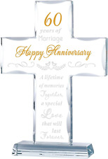 YWHL 60Th Anniversary Cross Gifts for Couple Parents, 60 Years Wedding Anniversa picture