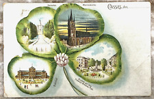 Cassel Germany Four Leaf Clover Marrinskriche Bahnhof Hercules Postcard 2406 picture