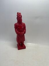 Chinese XiAn Terracotta Warrior Soldier Ceramic Statue Figurine red Home Decor picture