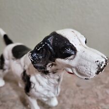 Antique Hubley ? English Setter Hunting Pointer Bird Dog Cast Iron Doorstop 8lbs picture