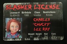 Chucky Child's Play Slasher License card Good Guys Doll Horror Movie Childs picture