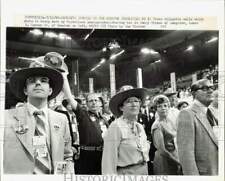 1980 Press Photo Sonny Utzman and James Cannon attend GOP convention in Detroit picture