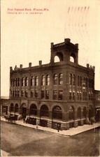 Vintage Postcard View of First National Bank Wausau Wisconsin WI 1907       1127 picture