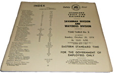 1978 SCL SEABOARD COAST LINE SAVANNAH WAYCROSS DIVISIONS EMPLOYEE TIMETABLE #2 picture
