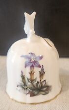 Vintage Beautiful Royal Worcester Bell Purple Violets England Butterfly Handle picture