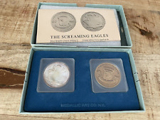 Rare 1969 US Army 101st Airborne Division Silver/Bronze Coin Set Medallic Art Co picture