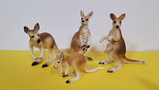 SCHLEICH Lot of 4 KANGAROO Adult Baby Wild Australian Animal Figure picture